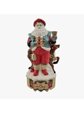 ABC Distrbuting Ole Saint Nick Music Box Plays Here Comes Santa Claus Tested